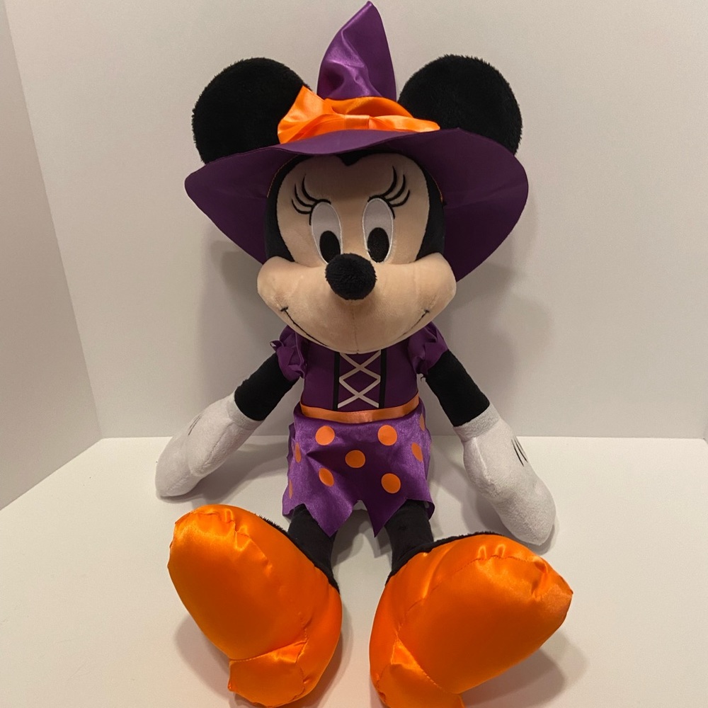 Halloween Big purple/orange witch, 21” Minnie mouse plush